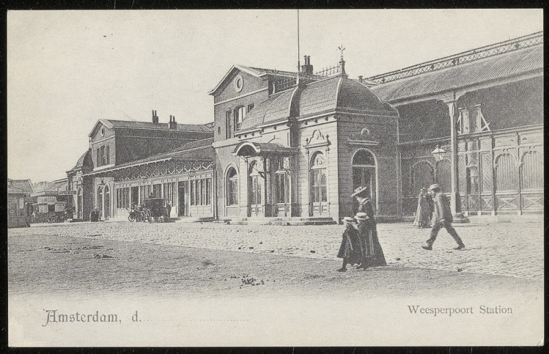 Het Weesperpoortstation, omstreeks 1920
